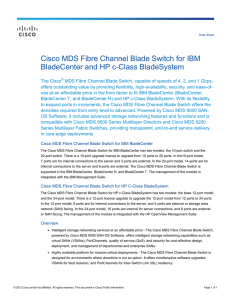 Cisco MDS Fibre Channel Blade Switch for IBM
