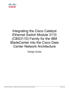 Integrating the Cisco Catalyst Ethernet Switch Module 3110