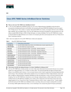Cisco SFS 7000D Series InfiniBand Server Switches  Q. A.