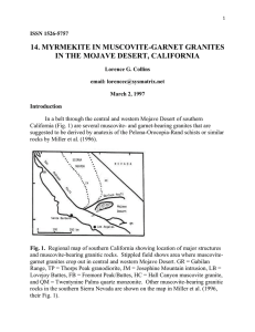 14. MYRMEKITE IN MUSCOVITE-GARNET GRANITES IN THE MOJAVE DESERT, CALIFORNIA