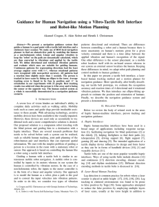 Guidance for Human Navigation using a Vibro-Tactile Belt Interface