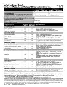 UnitedHealthcare Dental Consumer MaxMultiplier Options PPO/ P3418 dental plan