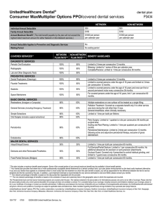 UnitedHealthcare Dental Consumer MaxMultiplier Options PPO/ P3434 dental plan