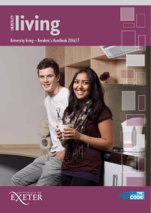 living University living – Resident’s Handbook 2016/17 UNIVERSITY www.exeter.ac.uk/accommodation