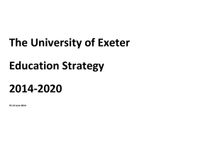 The University of Exeter Education Strategy 2014-2020