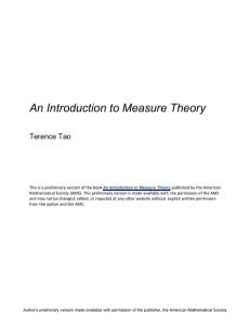 An Introduction to Measure Theory  Terence Tao
