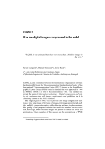 How are digital images compressed in the web? Chapter 8