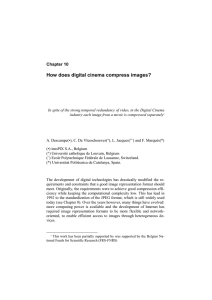 How does digital cinema compress images? Chapter 10