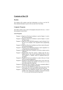 Contents of the CD Readme
