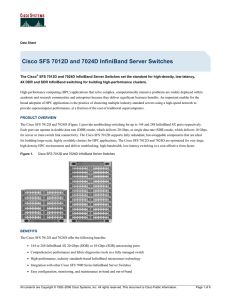 Cisco SFS 7012D and 7024D InfiniBand Server Switches