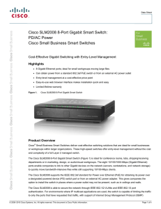 Cisco SLM2008 8-Port Gigabit Smart Switch: PD/AC Power