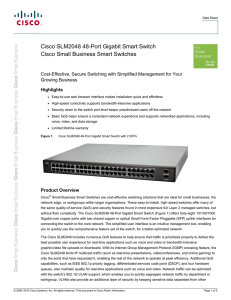 Cisco SLM2048 48-Port Gigabit Smart Switch Cisco Small Business Smart Switches