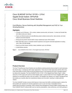 Cisco SLM224P 24-Port 10/100 + 2-Port Gigabit Smart Switch: SFPs/PoE