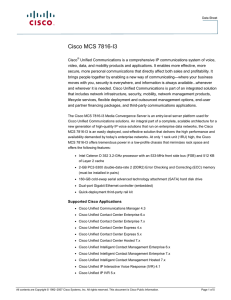 Cisco MCS 7816-I3