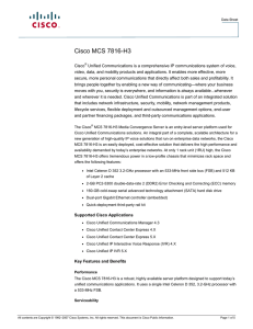 Cisco MCS 7816-H3