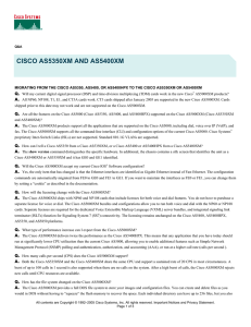 CISCO AS5350XM AND AS5400XM  Q.