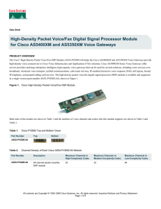 High-Density Packet Voice/Fax Digital Signal Processor Module