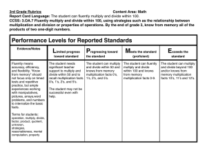 3rd Grade Rubrics Content Area: Math Report Card Language: