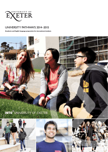 University pathways 2014–2015 Academic and English language preparation for international students