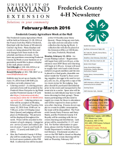 Frederick County 4-H Newsletter