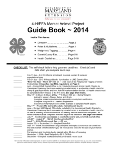 Guide Book ~ 2014  4-H/FFA Market Animal Project