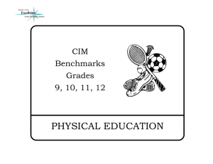 PHYSICAL EDUCATION CIM Benchmarks Grades
