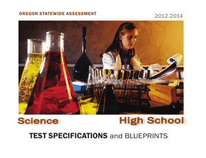 High School Science TEST SPECIFICATIONS and BLUEPRINTS