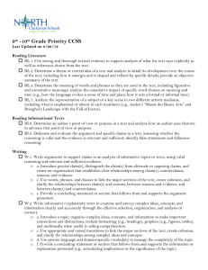 9 -10 Grade Priority CCSS 