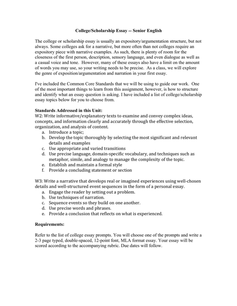 college scholarship essay writer