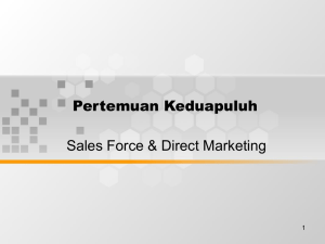 Pertemuan Keduapuluh Sales Force &amp; Direct Marketing 1