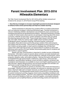 Parent Involvement Plan  2015-2016 Milwaukie Elementary
