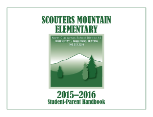 SCOUTERS MOUNTAIN ELEMENTARY 2015–2016 Student-Parent Handbook