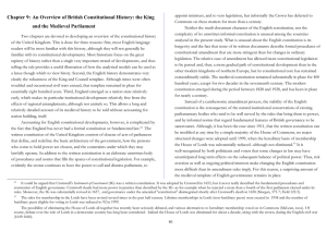 Chapter 9: An Overview of British Constitutional History: the King