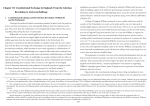 Chapter 10: Constitutional Exchange in England: From the Glorious