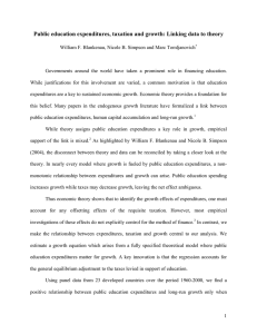 Public education expenditures, taxation and growth: Linking data to theory