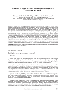 Chapter 15. Application of the Drought Management Guidelines in Cyprus