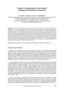 Chapter 19. Application of the Drought Management Guidelines in Morocco