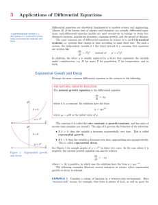 3 Applications of Differential Equations