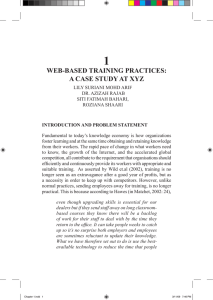1 WEB-BASED TRAINING PRACTICES: A CASE STUDY AT XYZ