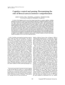 Cognitive control and parsing: Reexamining the