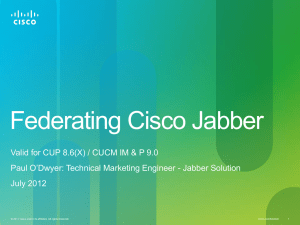 Federating Cisco Jabber