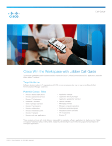 Cisco Win the Workspace with Jabber Call Guide Call Guide