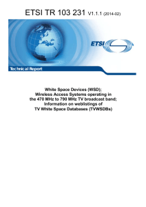 ETSI TR 103 231 V1.1.1