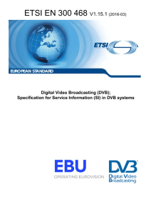 ETSI EN 300 468 V1.15.1  Digital Video Broadcasting (DVB);