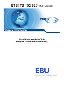 ETSI TS 102 820 V4.1.1  Digital Radio Mondiale (DRM);