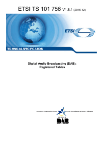 ETSI TS 101 756 V1.8.1  Digital Audio Broadcasting (DAB);