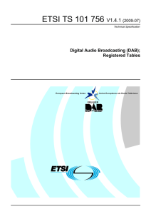 ETSI TS 101 756  V1.4.1 Digital Audio Broadcasting (DAB);