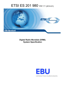 ETSI ES 201 980 V4.1.1  Digital Radio Mondiale (DRM);