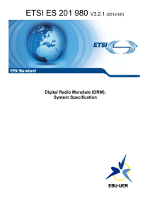 ETSI ES 201 980 V3.2.1  Digital Radio Mondiale (DRM);