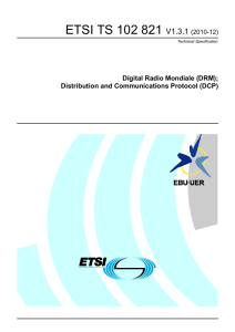 ETSI TS 102 821  V1.3.1 Digital Radio Mondiale (DRM);